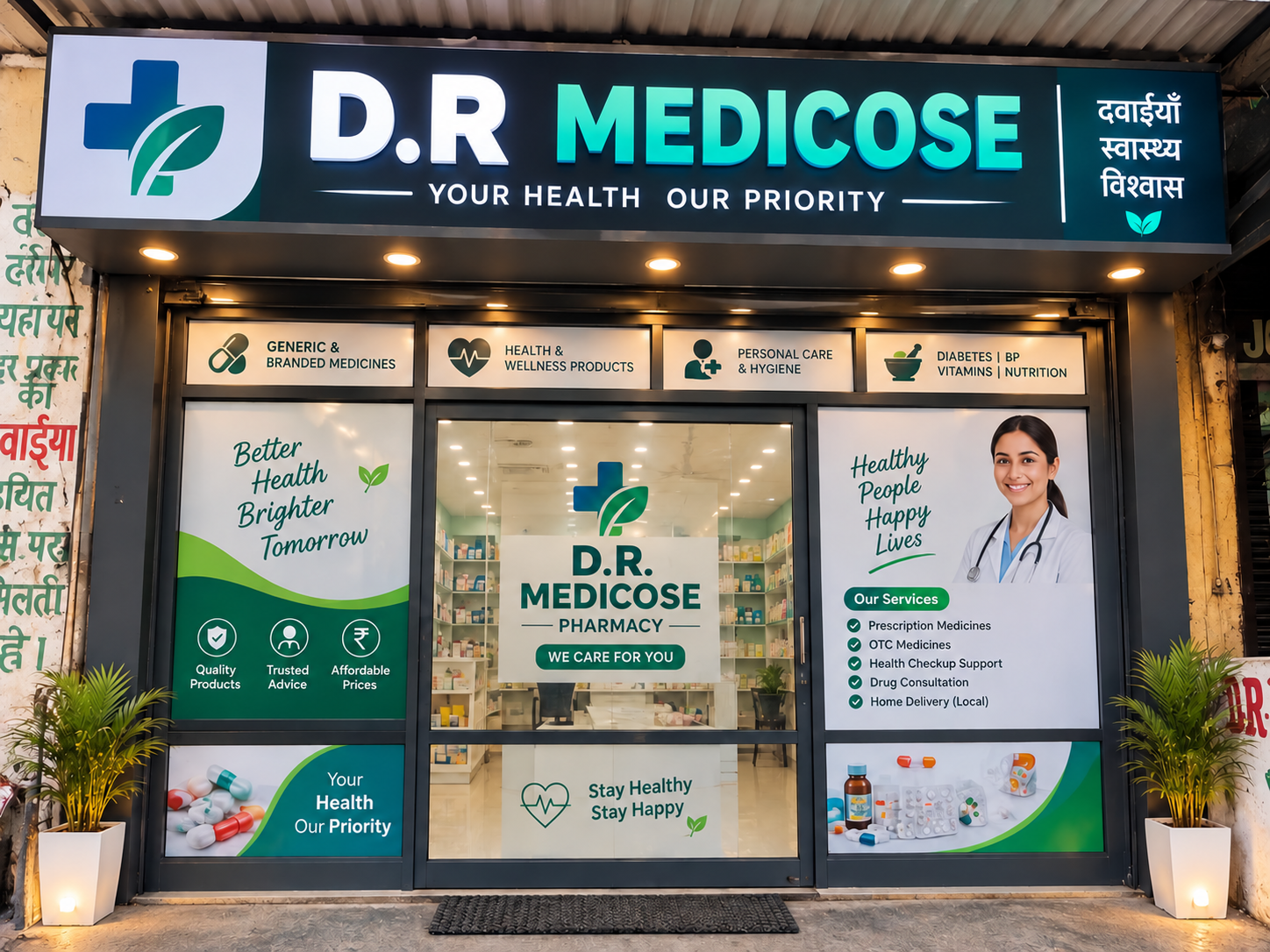 D.R. MEDICOSE Pharmacy Storefront Balu Kalayat